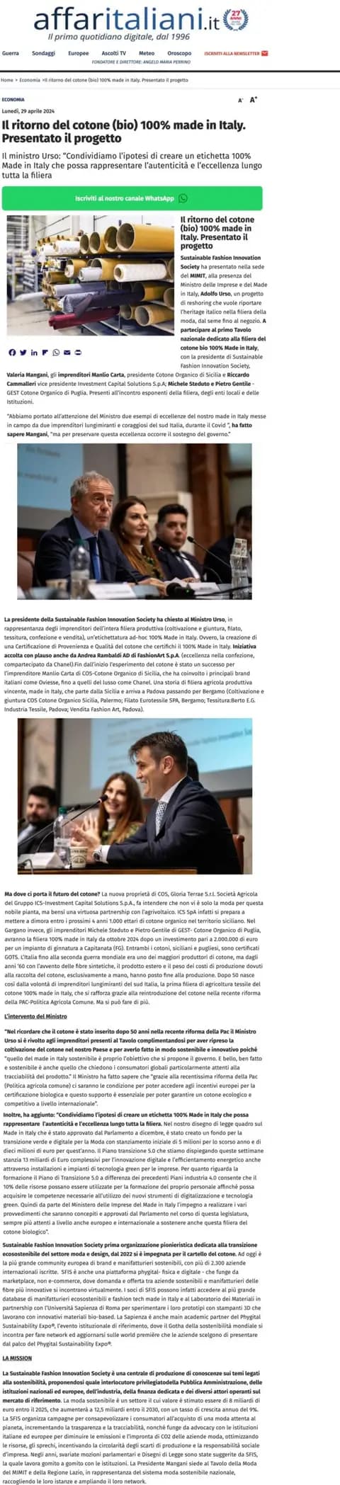 AffariItaliani, 29.04.2024