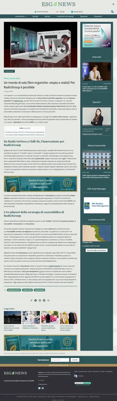 ESG News Radici, 05.06.2024