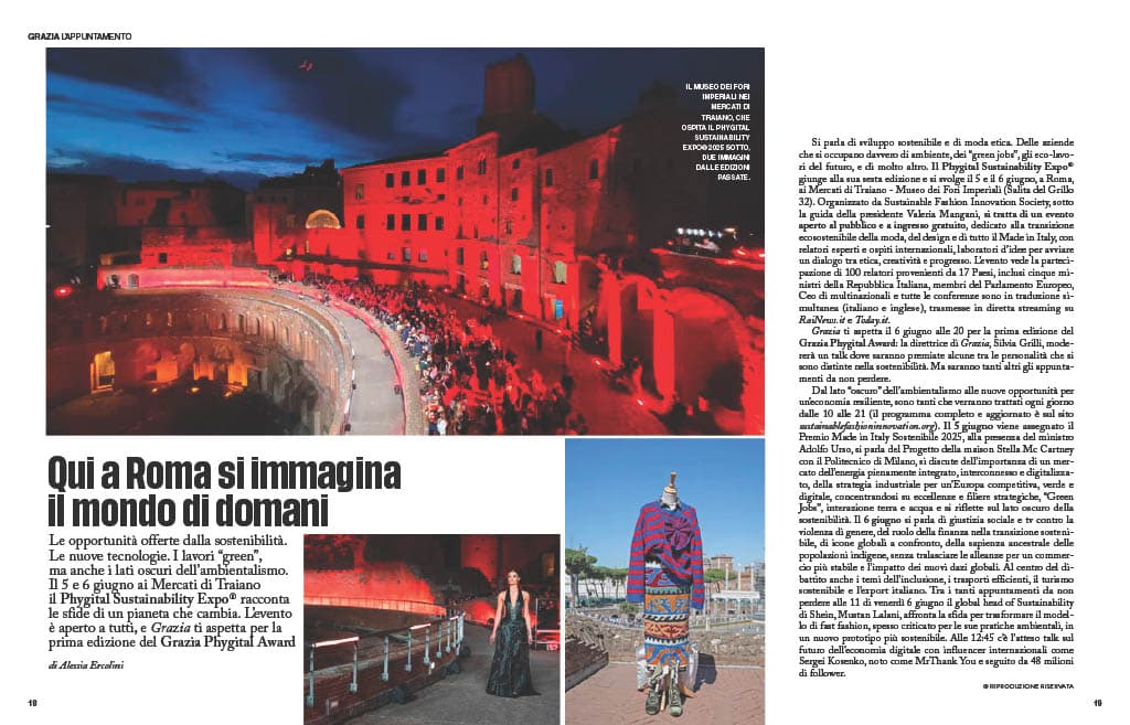 Grazia: qui a Roma si immagina il mondo di domani.